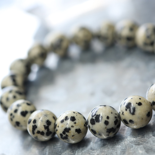 ☆愛らしい白黒模様☆…☆ダルメシアンジャスパー：10ミリ☆…☆天然石