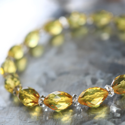 天然水晶 琥珀金色 ブレスレット エネルギー石 【公式通販】