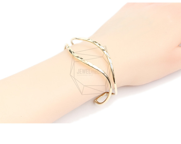 BRA-067-G【1個入り】バンドカフブレスレット,Band Cuff Bracelet 5枚目の画像