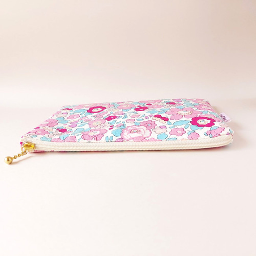 ポケット3つ通帳ポーチ カード 印鑑 ケース 花柄 プレゼント ハンプ