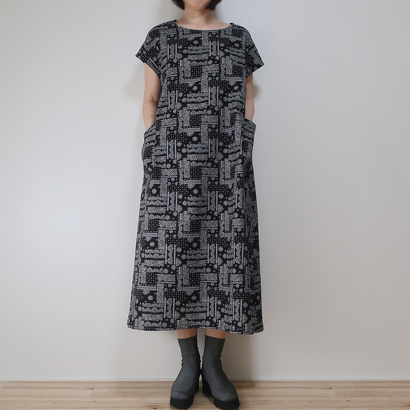 顯瘦寬鬆❣️法式連衣裙（送/圖案棉） 第10張的照片