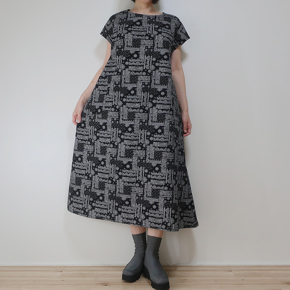 顯瘦寬鬆❣️法式連衣裙（送/圖案棉） 第2張的照片