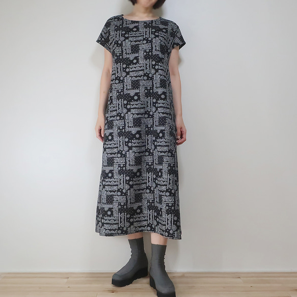 顯瘦寬鬆❣️法式連衣裙（送/圖案棉） 第1張的照片