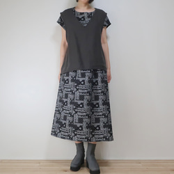 顯瘦寬鬆❣️法式連衣裙（送/圖案棉） 第15張的照片