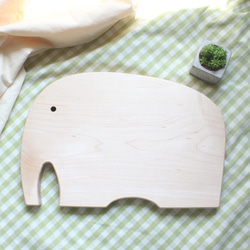 無垢材の動物の形をしたディナーボード象の子供用スナックプレートパンまな板まな板台湾限定手作り 1枚目の画像