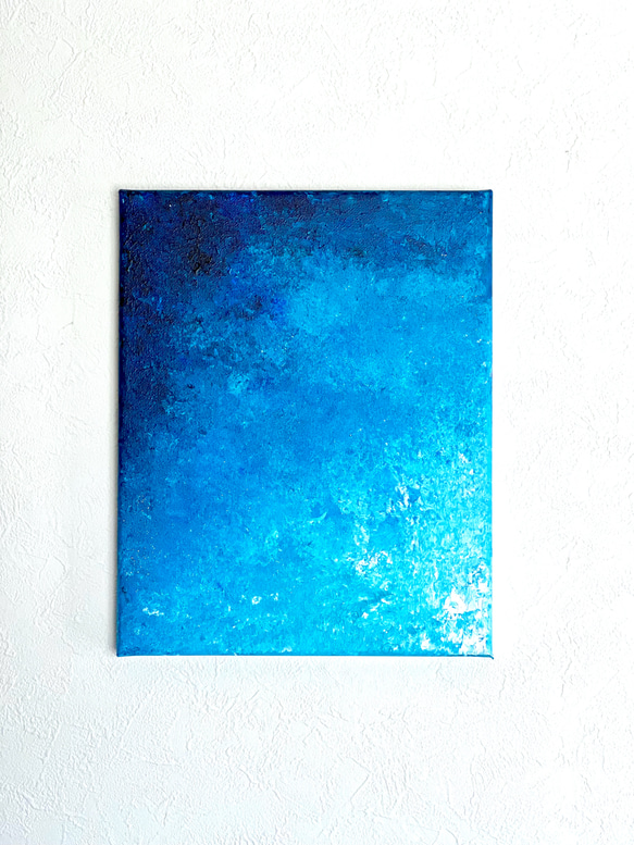 零070】絵画 宇宙 青 空 海 抽象画 原画 インテリア 絵画 零