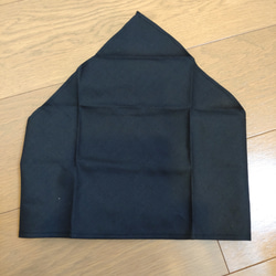 三角巾　ゴム付き三角巾　ハンドメイド　オーダー 大人用三角巾 ゴム入り 無地 黒 その他ファッション雑貨 ht-hana 通販