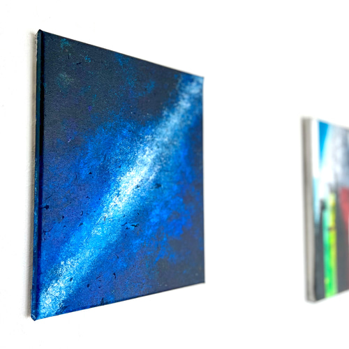 零071】絵画 宇宙 青 空 海 抽象画 原画 インテリア 絵画 零