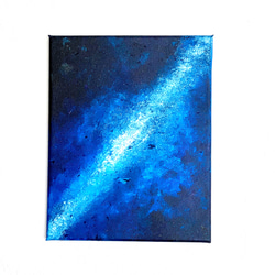 【零071】絵画  宇宙 青 空 海  抽象画 原画  インテリア 1枚目の画像