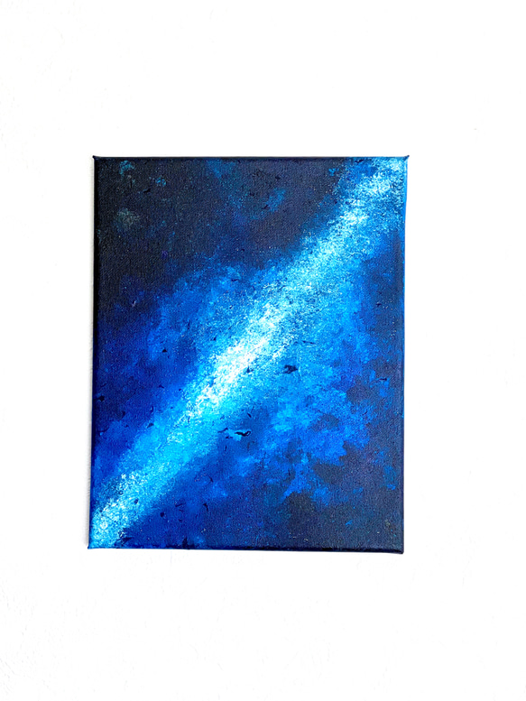 【零071】絵画  宇宙 青 空 海  抽象画 原画  インテリア 1枚目の画像