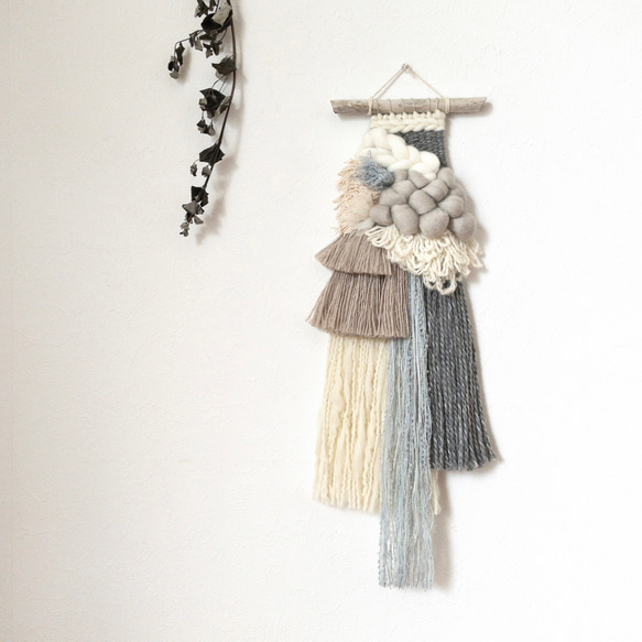 [獨一無二] 浮木編織掛毯“vintagesmoke,blue,b.” 第1張的照片