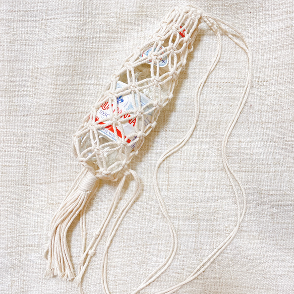 マクラメボトルバッグ ボトルホルダー タンブラーホルダー ペット  