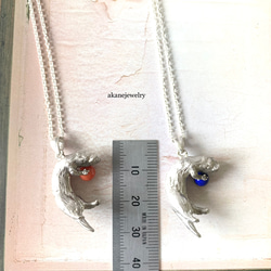 ラピスラズリとフェレットのネックレス 8枚目の画像