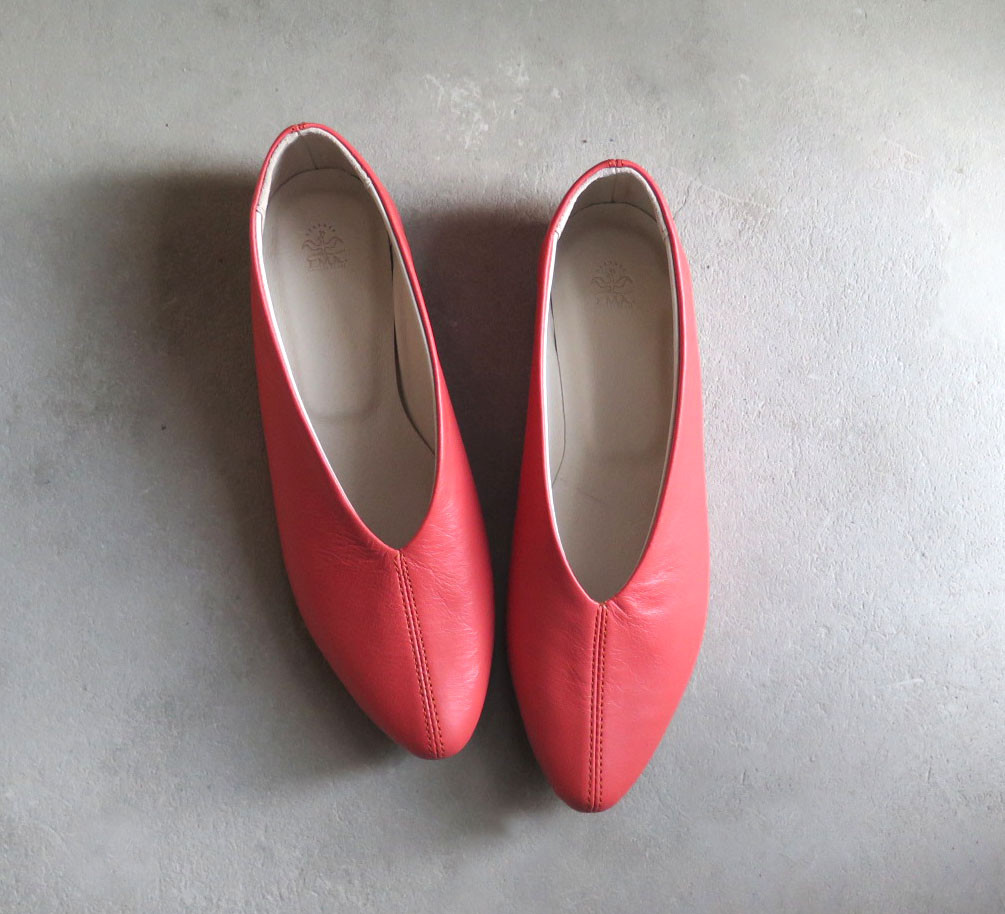 フラミンゴピンクの本革パンプス ❄︎made in Japan❄︎