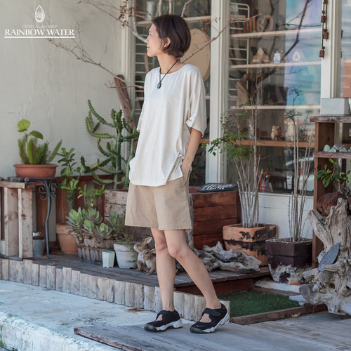 レディース ショートパンツ 【 ヘンプ リネン オーガニック