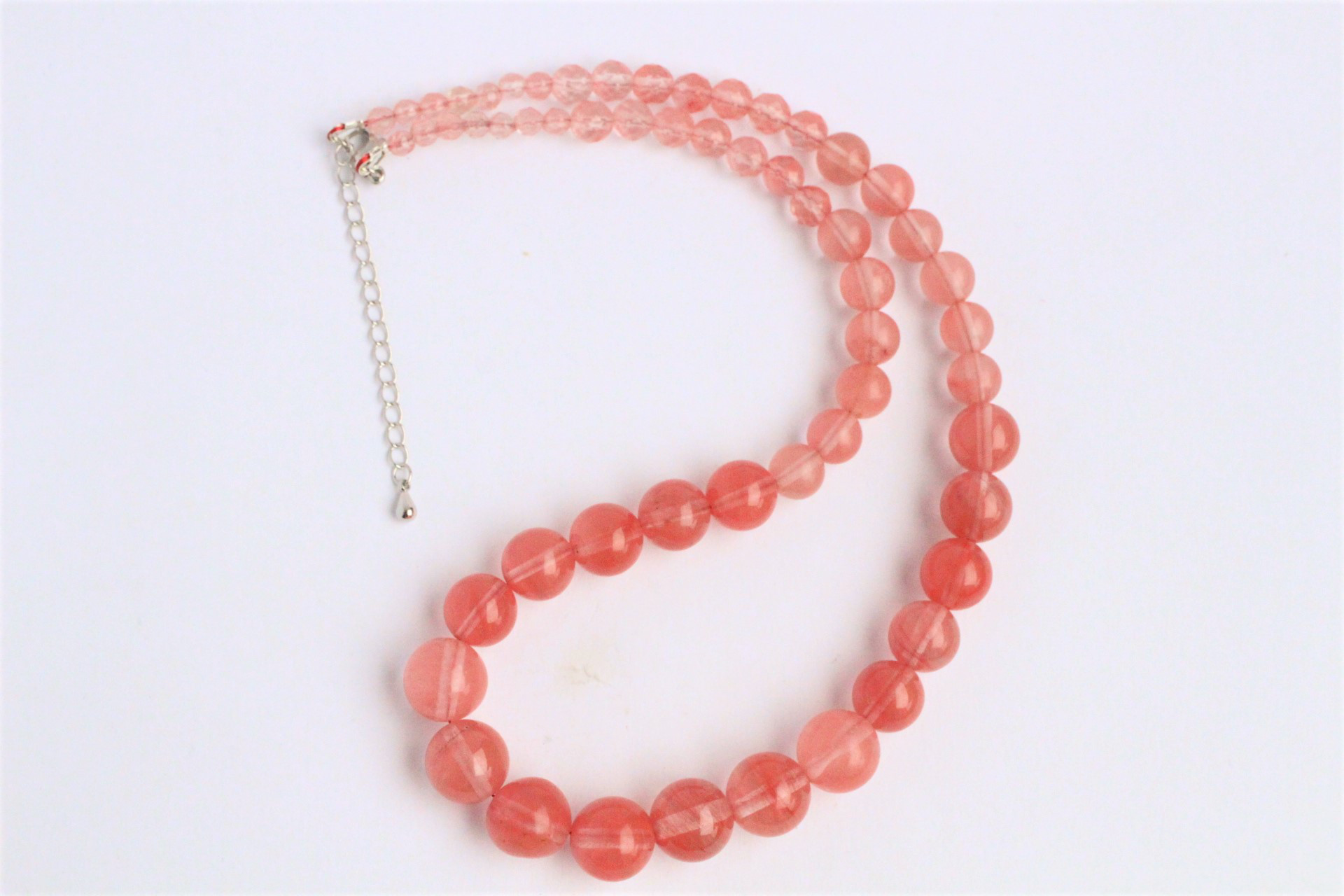 チェリークォーツ　グラデーション　ネックレス