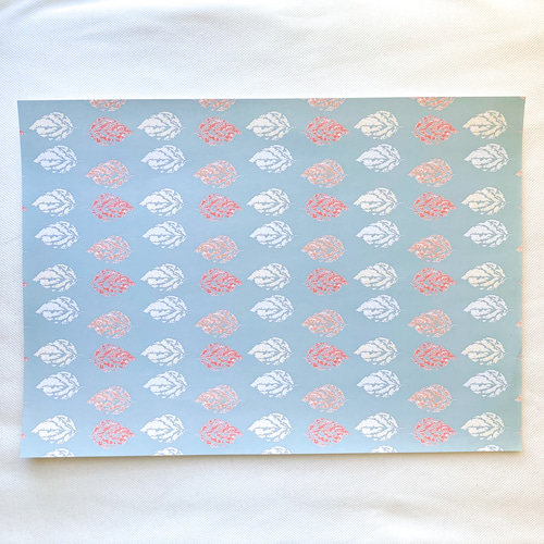 秋色落ち葉 デザインペーパー A4 包装紙・ラッピングペーパー