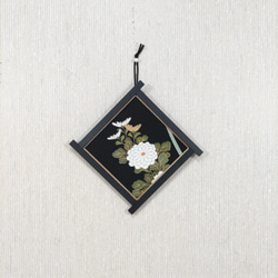 壁掛け　和風 かべ飾り　古布・菊　NO.14 1枚目の画像