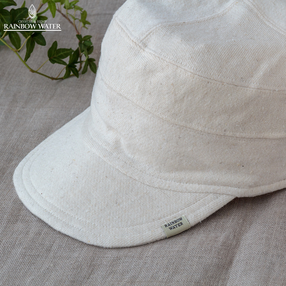 HEMP COTTON キャップ ② / NATURAL OFF WHITE 【 ヘンプコットン 】 5枚目の画像