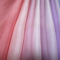 (O-02/不良品) 純絲襯裡 手染 12 件 Hagiri 套裝 柔和成熟的色彩 Tsumami-zaiku 布料，用於懸掛裝 第3張的照片