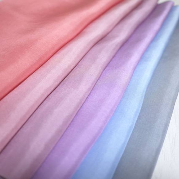 (O-02/不良品) 純絲襯裡 手染 12 件 Hagiri 套裝 柔和成熟的色彩 Tsumami-zaiku 布料，用於懸掛裝 第6張的照片