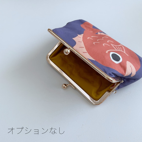 【名入れ無料】プレゼント選びに吉　縁起がイイおめで鯛の親子がま口財布 8枚目の画像