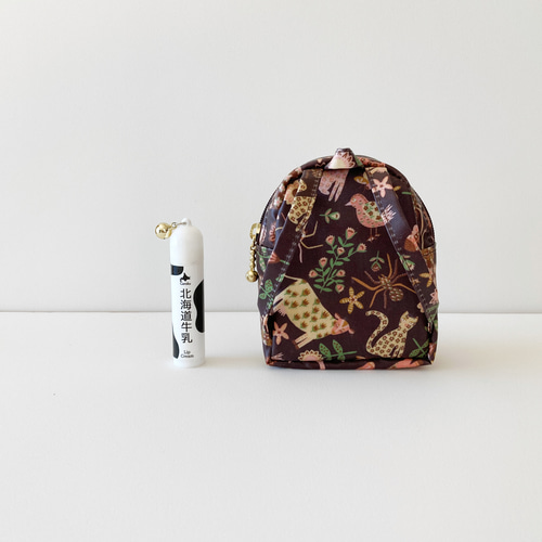 ミニリュック型ポーチ(リバティ プリント使用) / リュックポーチ