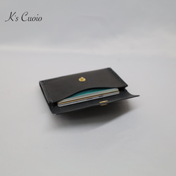 ヌメ革 ベルト通し型カードケース（ブラック色）【送料無料】 4枚目の画像