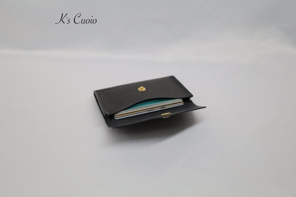 ヌメ革 ベルト通し型カードケース（ブラック色）【送料無料】 4枚目の画像