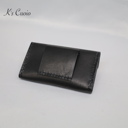 ヌメ革 ベルト通し型カードケース（ブラック色）【送料無料】 8枚目の画像