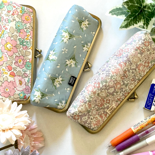 受注生産】選べる リバティ ❗️ガバッと開く スリムタイプ がま口