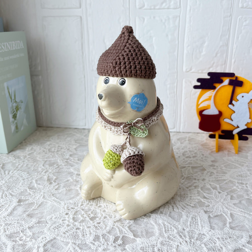 しろくま貯金箱&ガチャ　メロンクリームソーダ　マット&スプーンつき　4点セット しろくま貯金箱&ガチャ メロンクリームソーダ マット&スプーン