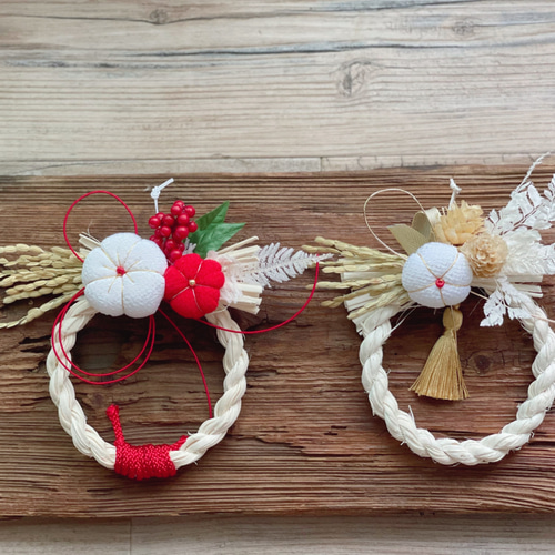 正月飾りミニ✨ 早割お正月2024 再販！ しめ縄・しめ飾り 璃いすや