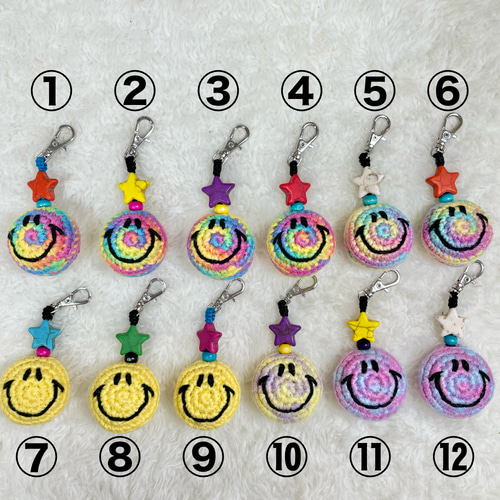スマイル キーホルダー チャーム キーホルダー kumaboo!! 通販｜Creema 