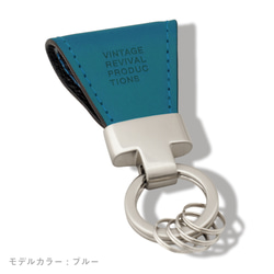 マグネット式 鍵をなくさないキーホルダー『KeyClip キークリップ』イタリア製オイルレザー ブラック 5枚目の画像