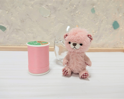 テディベア ミニチュア 作家様 ちびくまちゃんとちびうさちゃんのセット♪ ミニテディベア・ちびくまちゃんとちびうさちゃん トランテアン