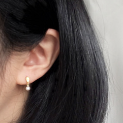 [SV925] 小珍珠耳環，簡單，想要每天穿戴。 第4張的照片
