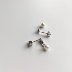 [SV925] 小珍珠耳環，簡單，想要每天穿戴。 第2張的照片
