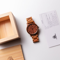 木製腕時計 SAKURA MUSUHI 腕時計 木の時計　春 9枚目の画像