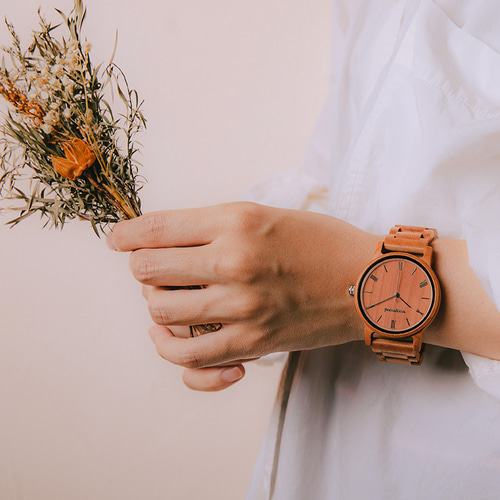 木製腕時計 SAKURA MUSUHI 腕時計 木の時計 春 腕時計 woopwood 通販