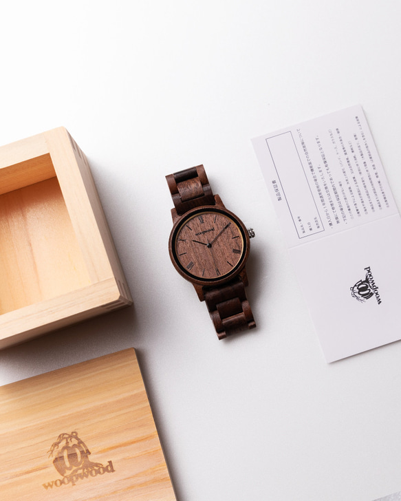 木製腕時計 KURUMI MUSUHI 腕時計 くるみ 天然木 10枚目の画像