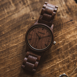 木製腕時計 KURUMI MUSUHI 腕時計 くるみ 天然木 5枚目の画像