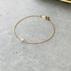14kgf✴︎フラワーモチーフブラックオニキス✴︎ブレスレット