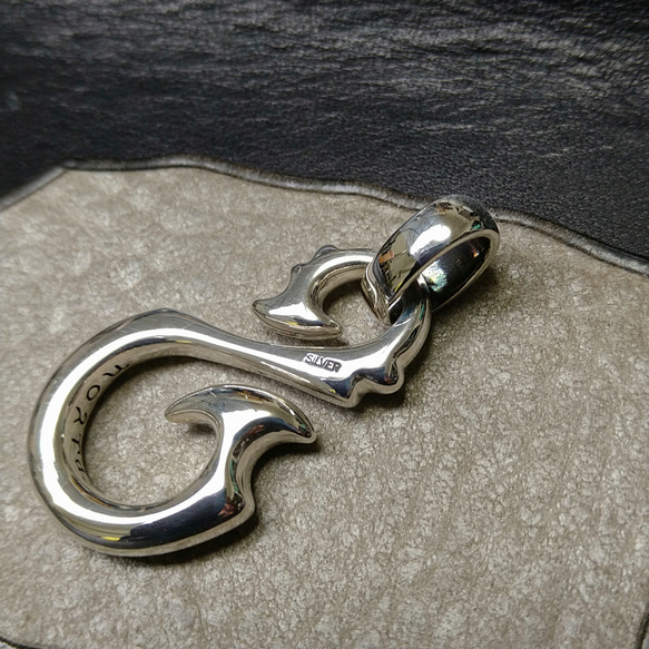 トライバル“S”フックペンダントトップ〜tribal“S”hook pendant top〜sv925 2枚目の画像