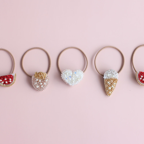 選べるキッズヘアゴム（イニシャルチャームつけられます☆） ヘアゴム