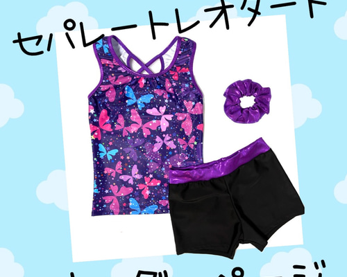 Cloverページ　新品　ノースリーブ和柄レオタード 黒と赤の花柄Mサイズ imgrc0210582697.jpg
