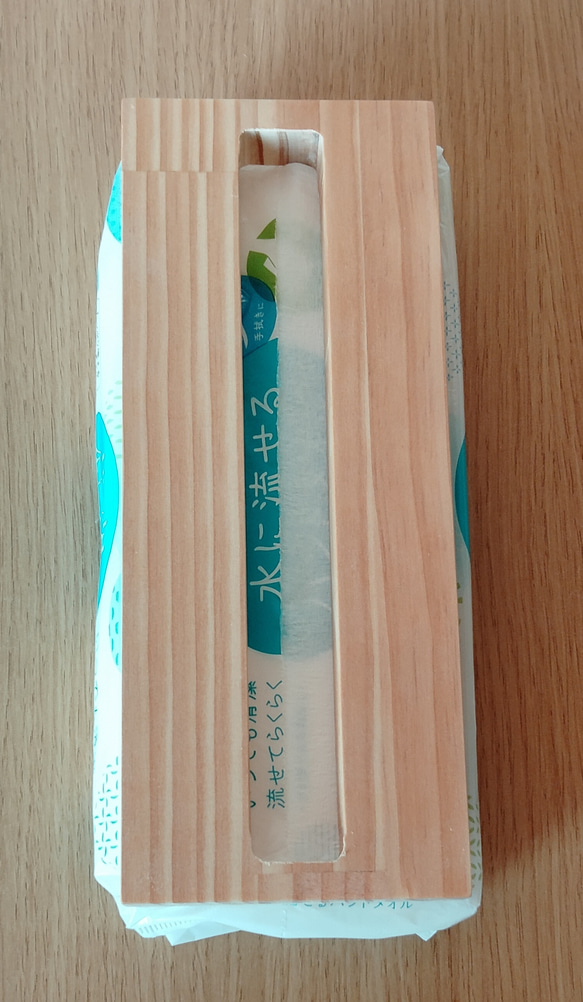 ペーパータオルケース 木目が素敵ペーパータオル押さえ 4枚目の画像