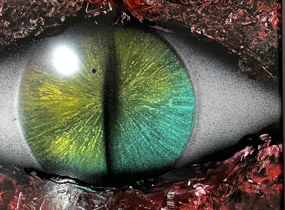 【Dragon Eyes】 Tsavorite Eye　《額付》 2枚目の画像