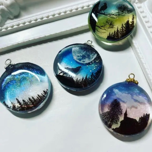 ☆風景レジン・ハンドメイドアクセサリー☆ ペンダントトップ