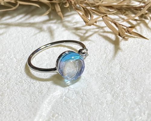 天然石　指輪　リング　イタリア製　1点物 4372ac71a3fa30c4eea1de6adaec77